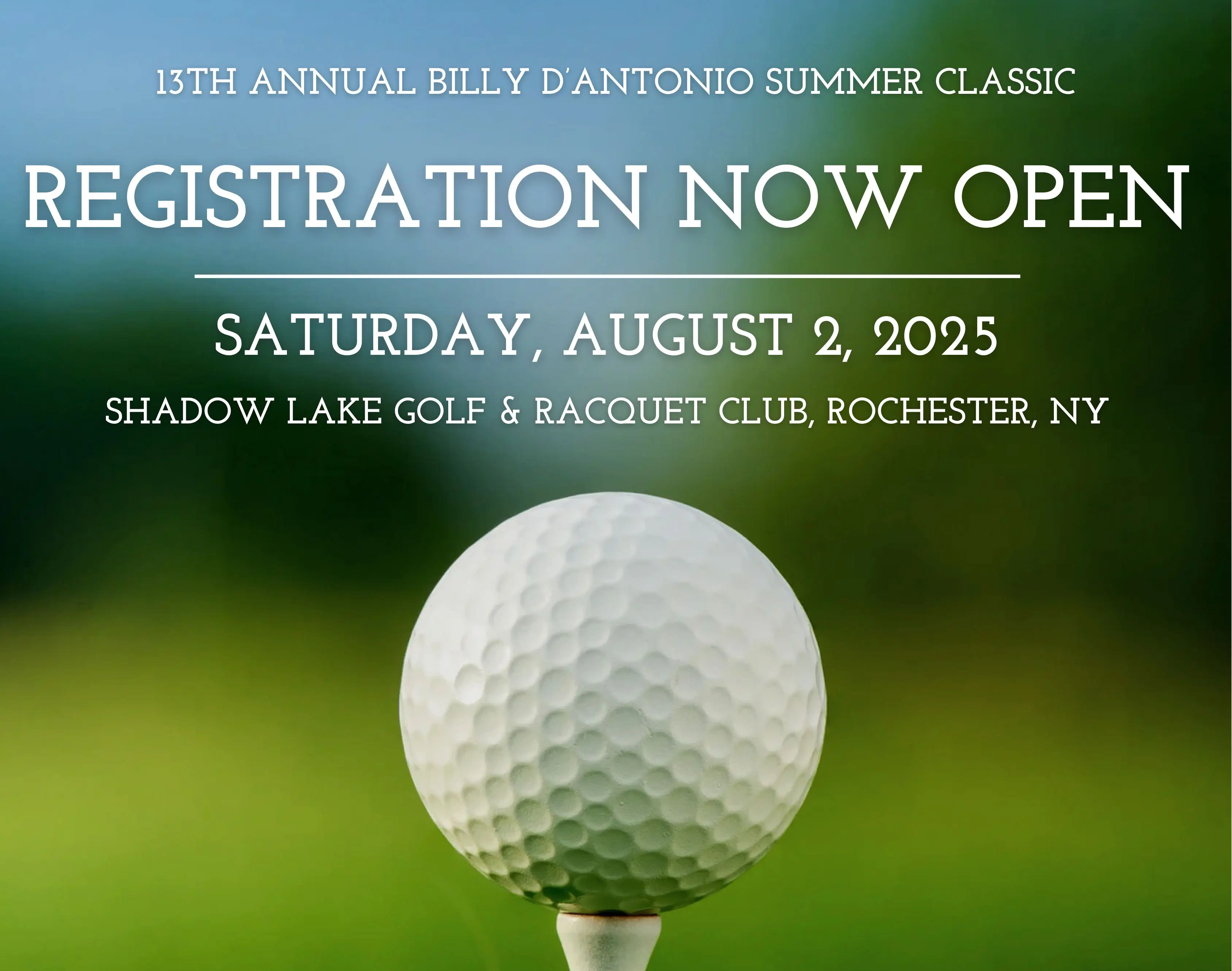 Join us for the Annual Billy D’Antonio Golf Classic on August 2nd